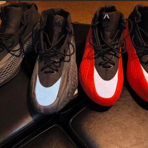 Kids Athletic Shoes - Black and Red